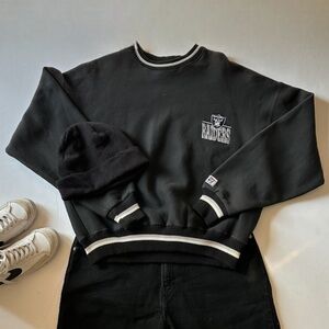 Vintage 80s Oakland Raiders NFL Baggy Embroidered Crewneck